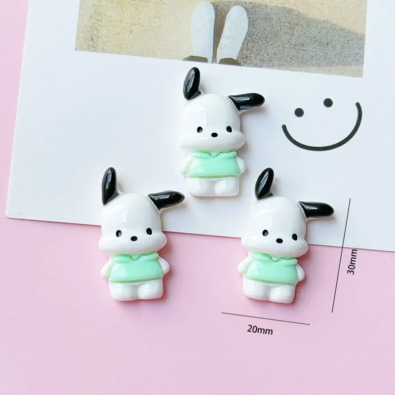 5 buah lucu warna-warni Mini Seri Sanrio Resin kartun Flatback pesona untuk Diy Resin kerajinan bahan Scrapbooking Embellisdment