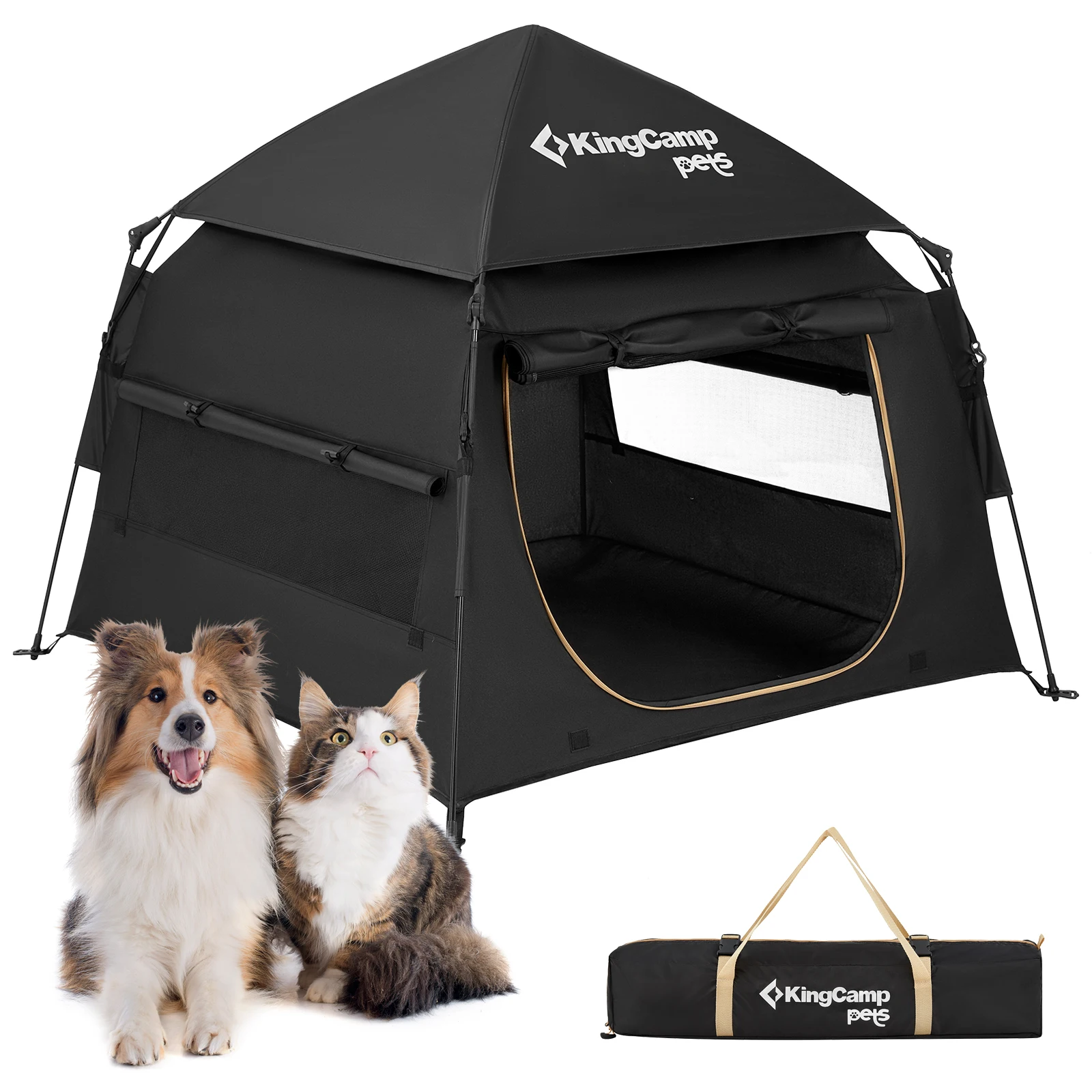 Kingcamp Foldable Dog Tent Dog Playpen For Small Medium Puppy Game Pen Pet Tent Indoor Outdoor Portable Car Seat Kennel