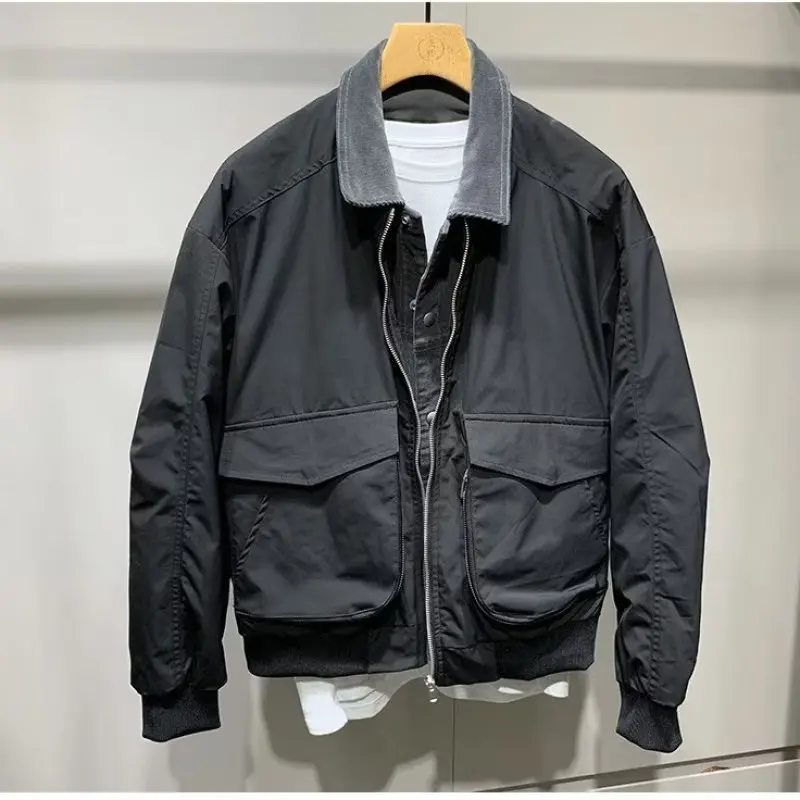 

Свободный крой Long Sve, джерт с бейсбольным воротником для мужчин, осенне-весенняя верхняя одежда, повседневная верхняя одежда для подростков