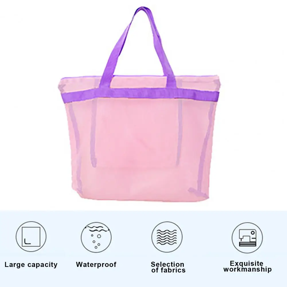 Sac de rangement de jouets pour enfants, sac de plage de capacité avec mailles à séchage rapide, caddie de douche portable pour dortoir, voyage pour shampoing