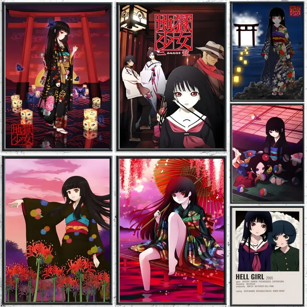 Hell Girl Jigoku Shoujo Painting Calligraphy HD Canvas Poster Crease Free Waterproof All Space Wall Decor