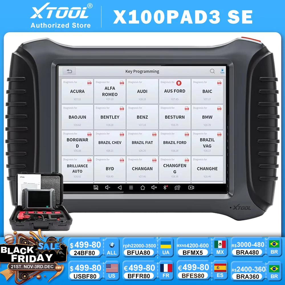 2024 XTOOL X100 PAD3 SE Key Programmer PAD ELITE Diagnostics Bidirectional Scan Tools 38+ Services For Toyota/Benz All Key Lost