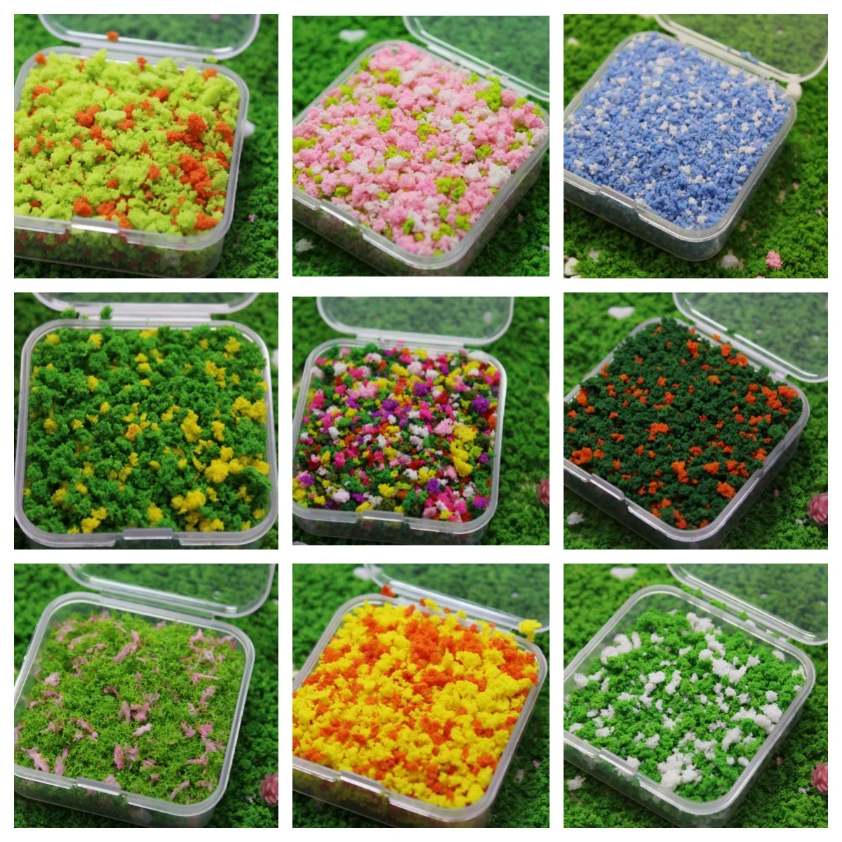 Handbook tree powder retro art garbage magazine combination simulation flower scene simulation plant tree powder landscape model