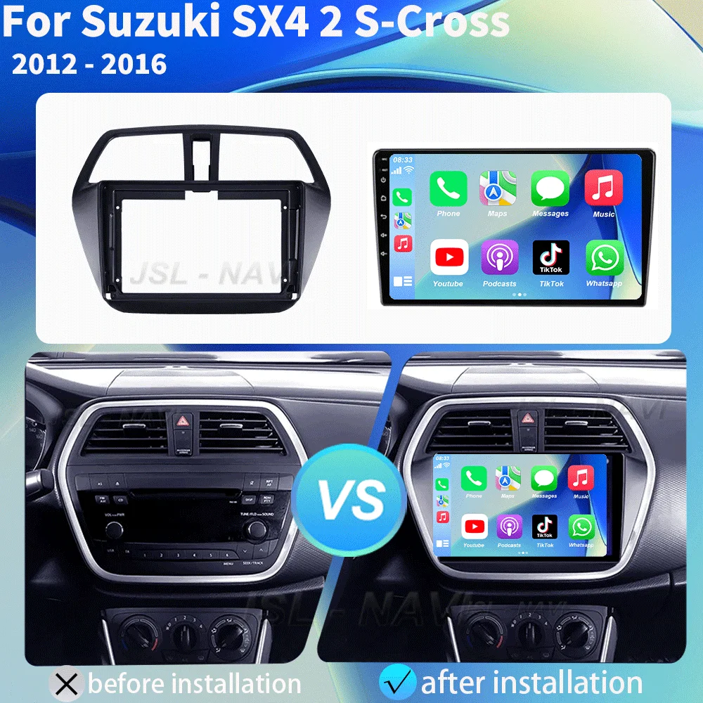 Android 16 Car Radio For Suzuki SX4 2006-2014 Multimedia Video Player 2 Din 4G WIFI Wireles Carplay Navigation GPS RDS Head unit