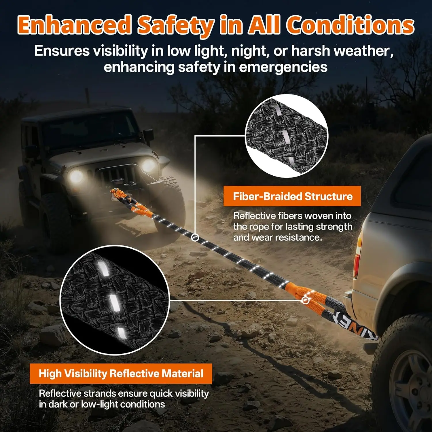 Kinetic Recovery Tow Rope - 1