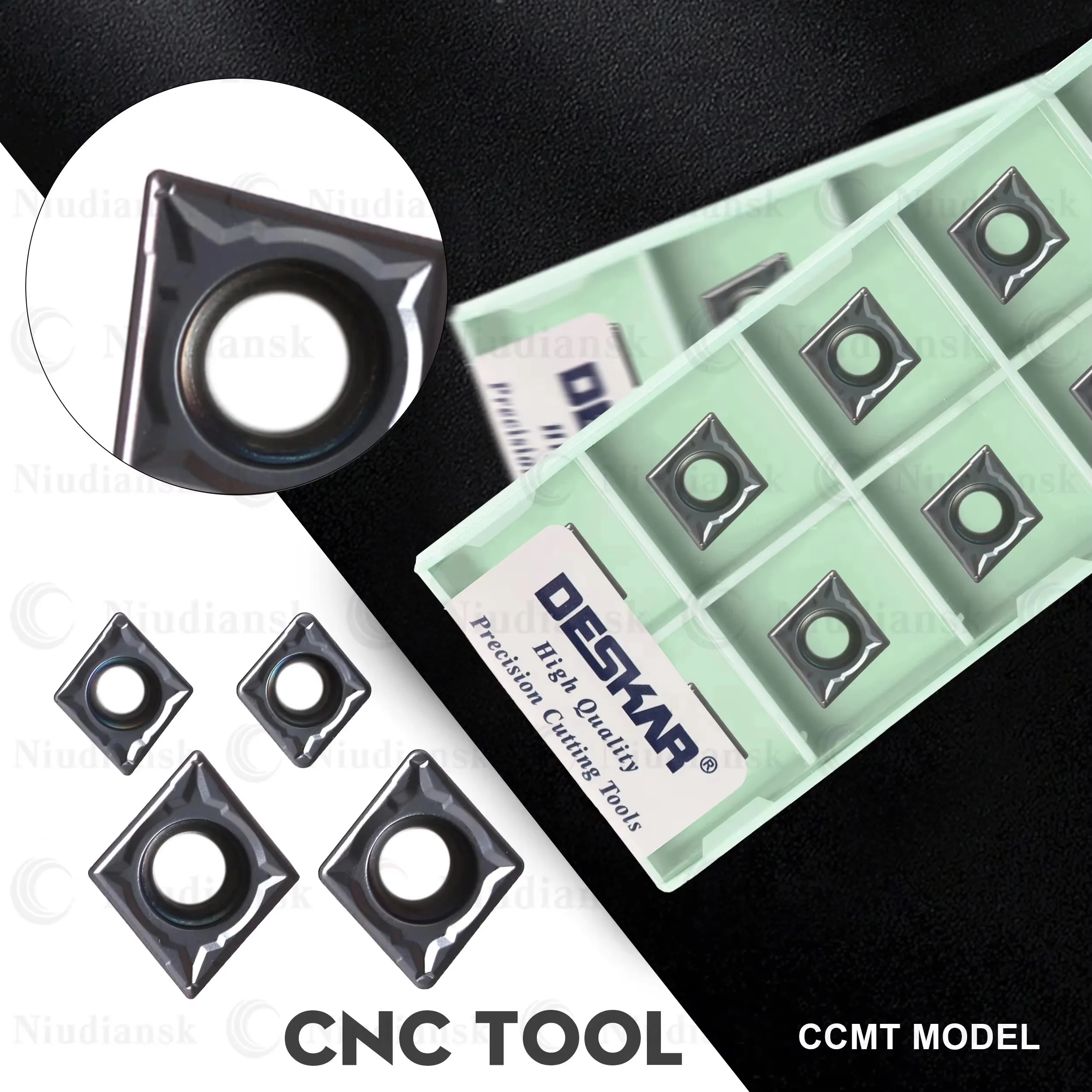 DESKAR CCMT060204/08-MP CCMT09T304/08-MP LF6018S Numerical Control Lathe Rhombus Turning Inserts For Stainless Steel Processing