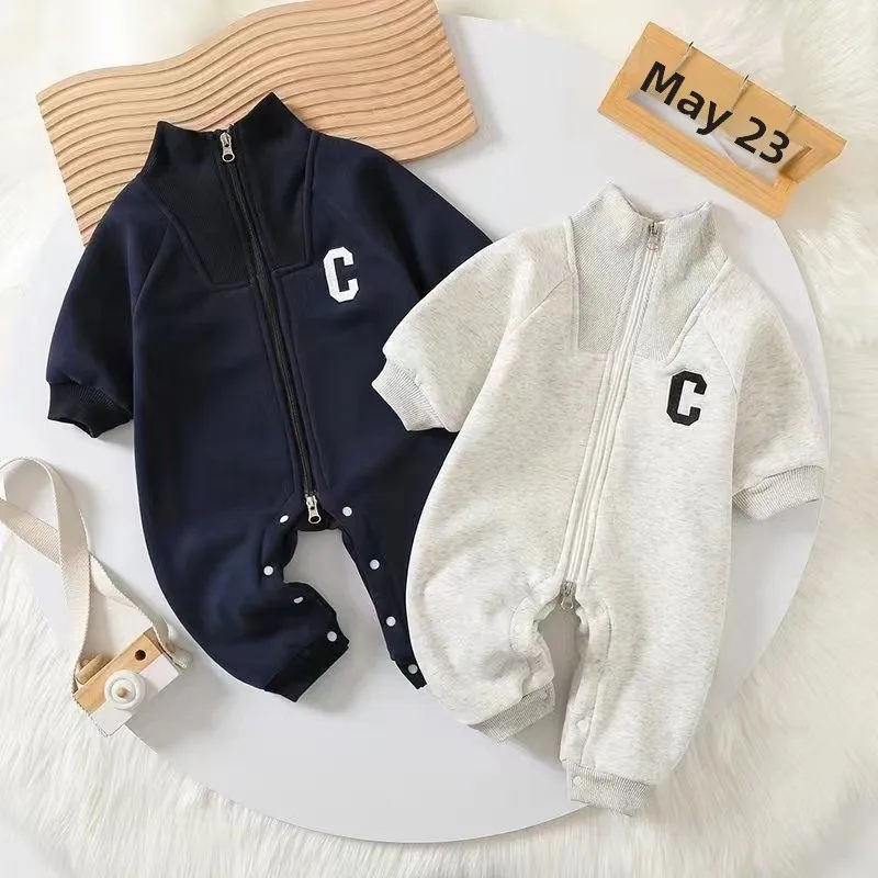 

Korean Sle Baby Autumn Winter Thiened Fce Lined Zipper Rer Boys Outfit Cotton Warm Stand Collar Jaet