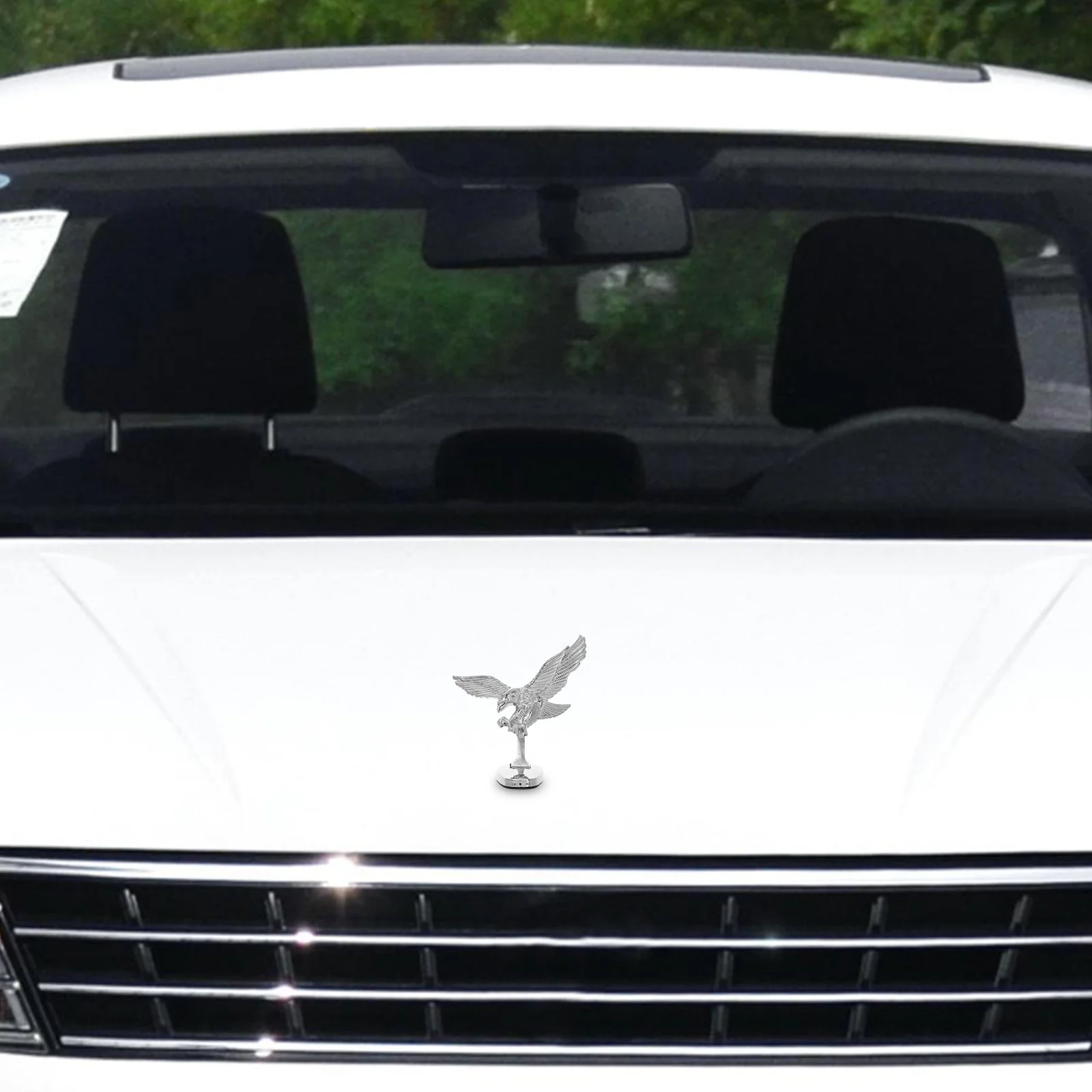 

3D Metal Eagle Car Hood Ornament Universal Fit Durable Easy Install Stylish Decal Trim Badge Hood Ornament Eagle Decal