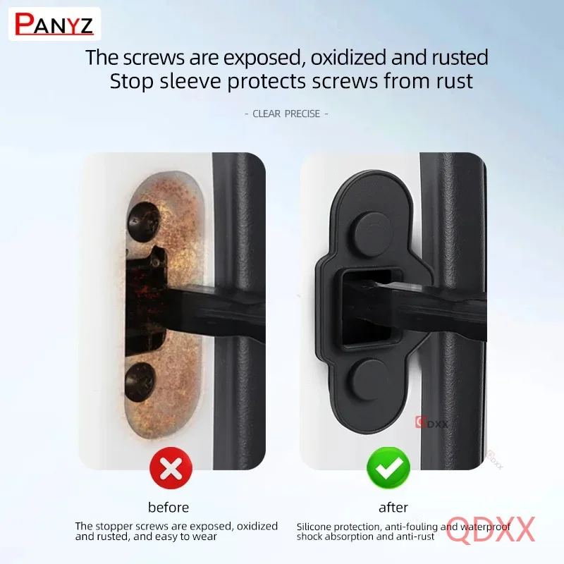 For BYD TANG Door Limiter ABS Protection Cover Door Lock Buckle Cover Modification Model Silicone Door Arrester Pads Accessories