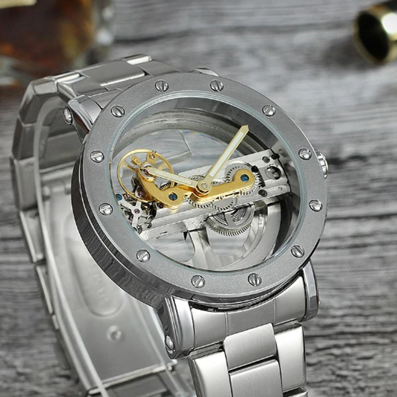 

2023 Reloj Hombre FORSINING Watch Men Transparent Watches Fashion Single Bridge Tourbillion Automatic Mechanical Watches Men