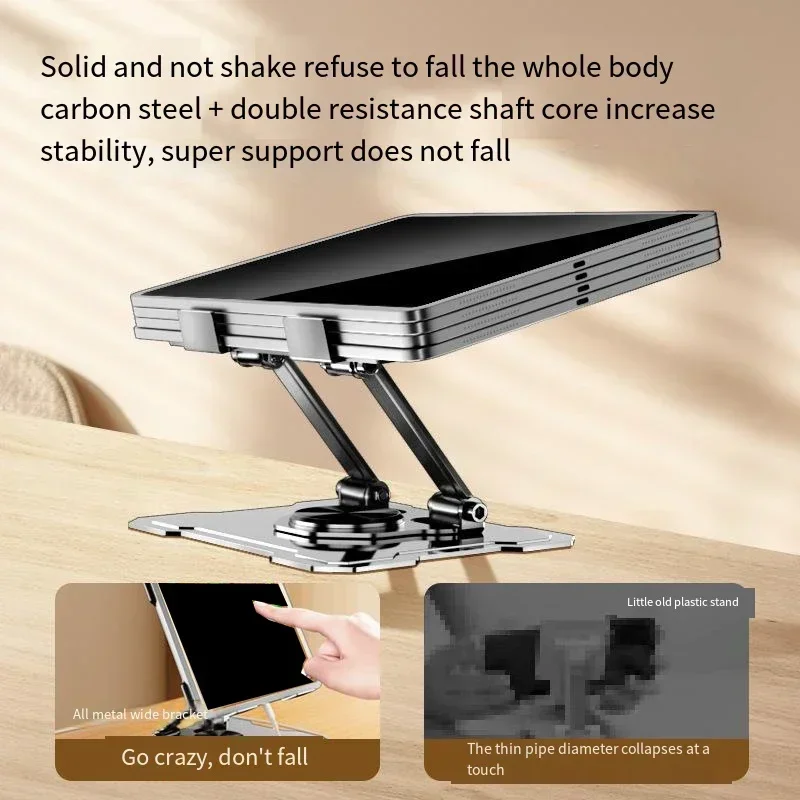 

360 Rotation Tablet Desk Phone Holder Stand Adjustable Aluminum Alloy Desktop Lazy Bracket Foldable Support For IPad Laptop