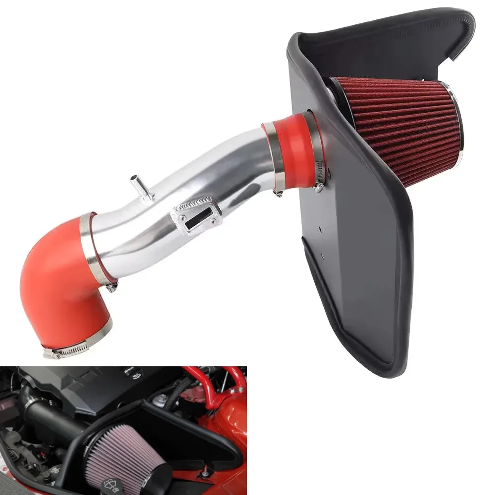 Racing Car Cold Air Intake Pipe Filter Kit Heat Shield Red Blue For 2012-2015 Camaro 3.6L V6 Engine Parts