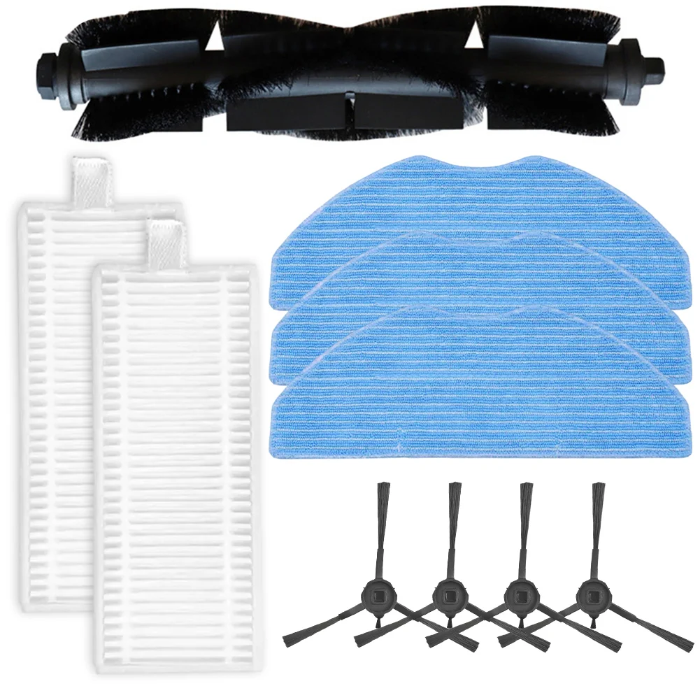 Main Brush Filters Kits For EZVIZ RE4 / RE4 Plus / RE5 / RE5 Plus Vacuum Cleaner Main Brush Filters Mop Cloths Side Brushes