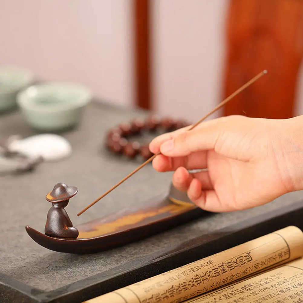 

Ceramic Incense Burner Decorative Stick Incense Holder Indoor Ornament Home Decor Meditation Aromatherapy Home Decor