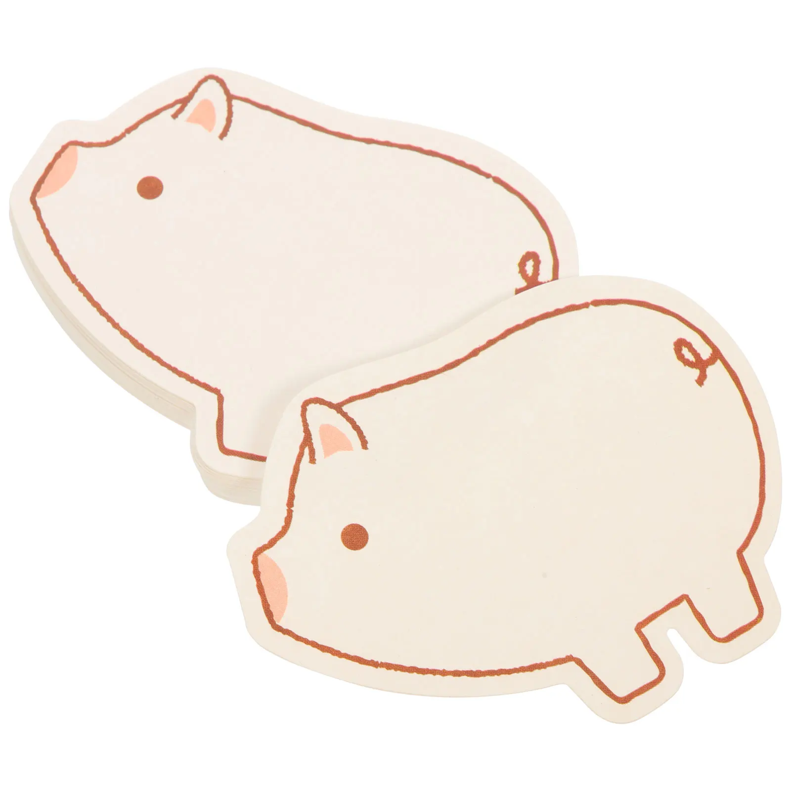 

60pcs Jungle Animals Shaped Blank Small Note Cards Paper Study Cards Message Signs Smooth Writing Classic Design Gift