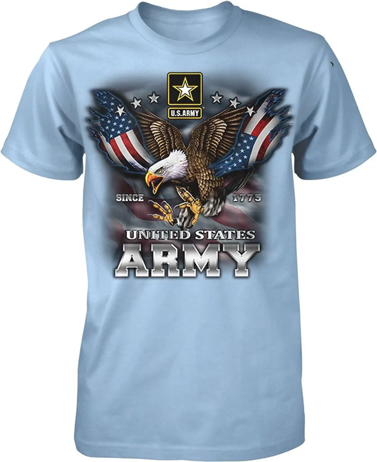 US Army Since 1775 Eagle USA American Flag Wings Men\'s T-Shirt wholesale cheap graphic t shirts 2024 streetwear t-shirts