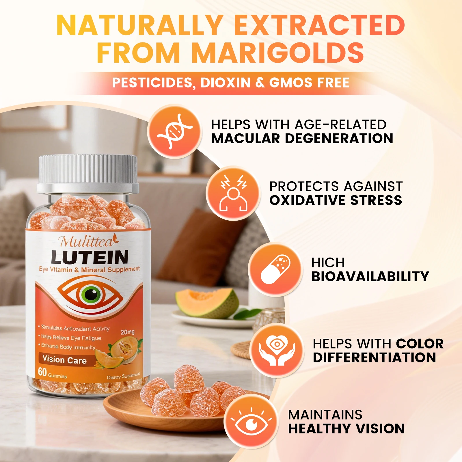 Mulittea 20mg Lutein Gummies F - огляд і ціна Pre Workout Supplement