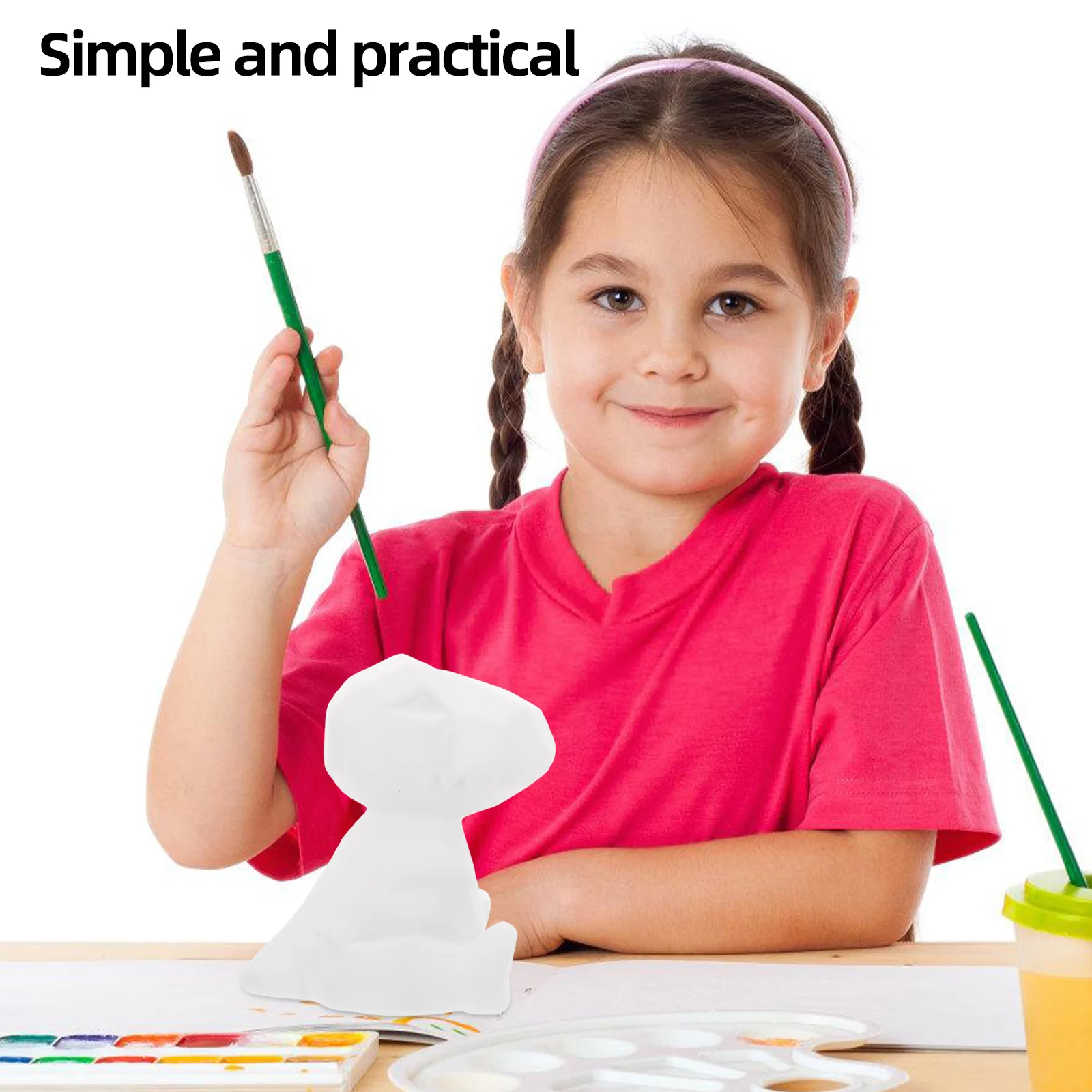 

1 Set Diy Doodle Dinosaur Night Light Unfinished Painting Kit For Kids Adults Creative Bedroom Desk Decorative Table