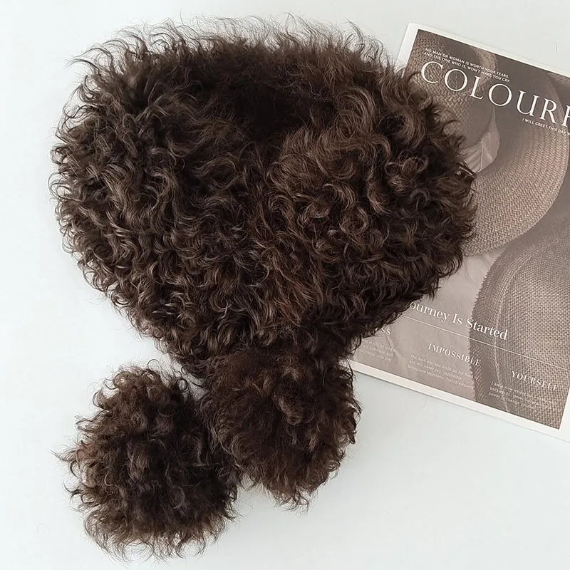 Women Short Genuine Sheep Lamb Fur Scarf With Pompom Fashion Female Real Lamb Fur Scarves Warm Fur Neck Warmer
