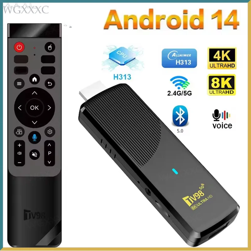 TV98 ATV X9 TV Stick Android 14 Full HD 4K 8K 1/8 ГБ 2/16 ГБ 5G WiFi 6 Голосовое управление BT5.0 Allwinner H313 Видеомедиаплеер iptv TV98 ATV X9 TV Stick Android 14 Full HD 4K 8K 1/8 ГБ 2/16 ГБ 5G WiFi 6 Голосовое управление BT5.0 Allwinner H313 Видеомедиаплеер iptv