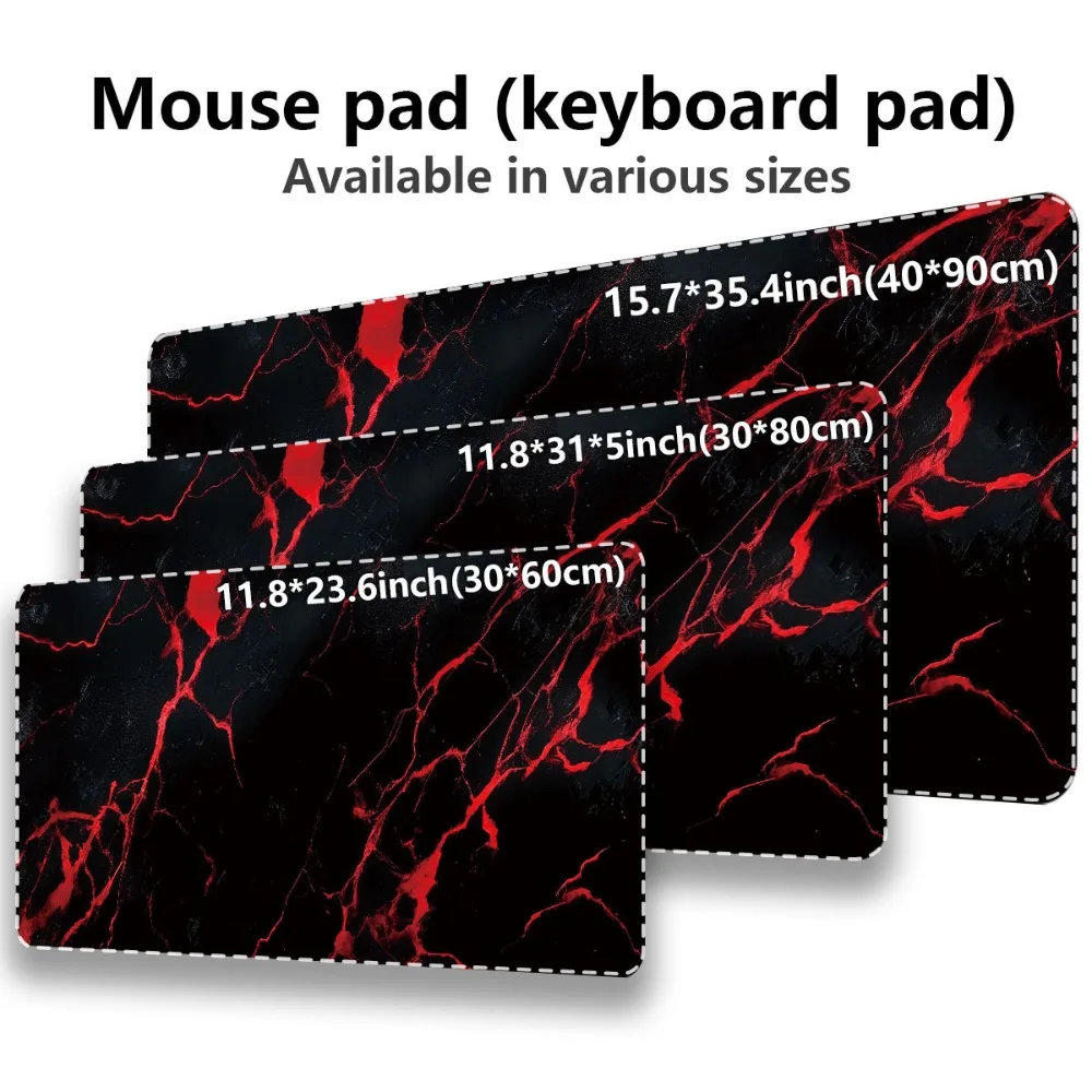 Red flashing wire pattern XXL gaming mouse pad rubber anti slip computer laptop desktop pads thick keyboard PC accessories
