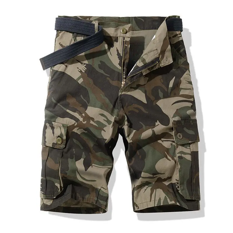 Pantalones cortos tácticos de camuflaje para hombre, Shorts militares de gran tamaño, moda urbana, entrenamiento deportivo al aire libre, novedad de verano