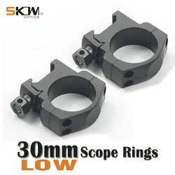 Skwoptics-Scope Ring Rail Riflescope Mount Fit, Picatinny, LOW 30mm Rings
