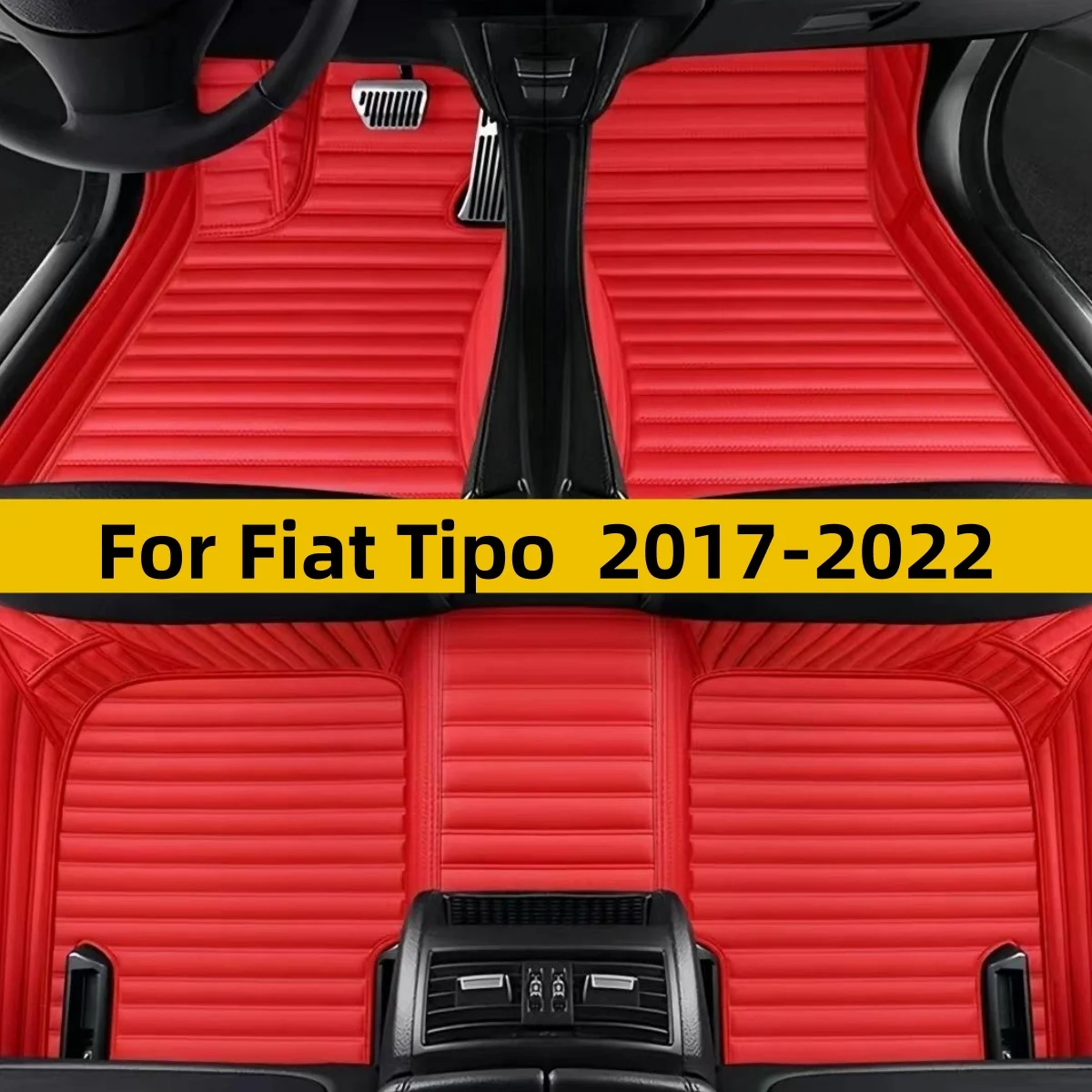 Custom Car Floor Mats Fit For Fiat Tipo 2017 2018 2019 2020 2021 2022 Floor Mats For Cars Waterproof Full Set Mat Accessories