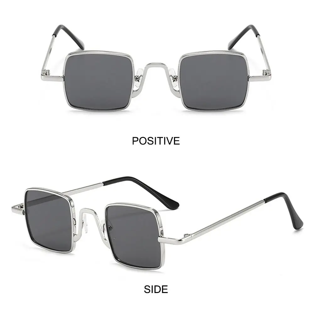 Candy Color Square Sunglasses Vintage UV400 Metal Frame Punk Sun Glasses Eyewear for Women & Men