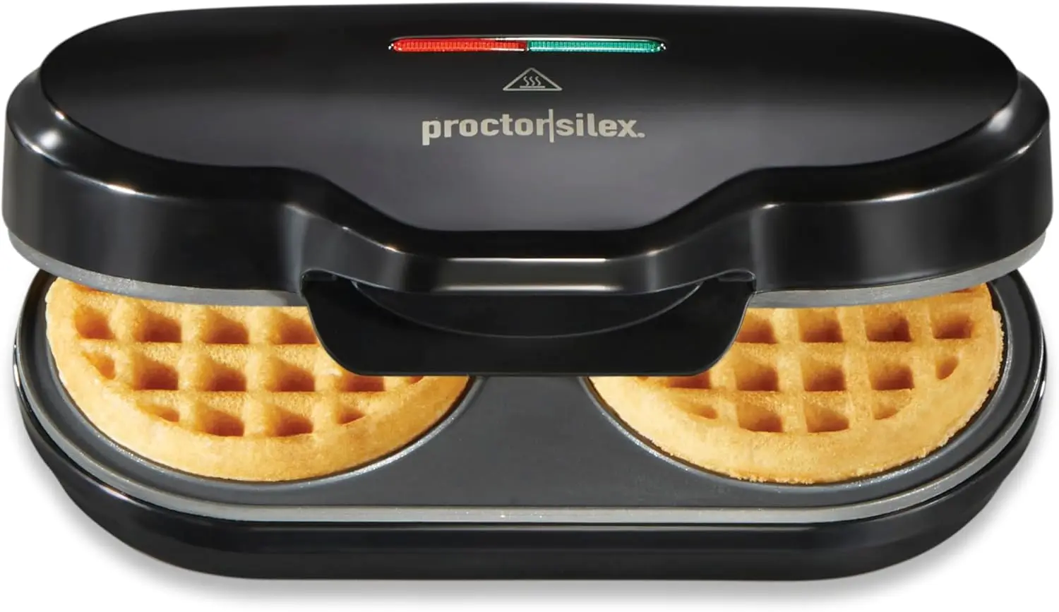 

Double Mini Waffle Maker Machine with 4” Round Non-stick Grids, Makes 2 Personalized Individual Breakfast Keto Chaffles and