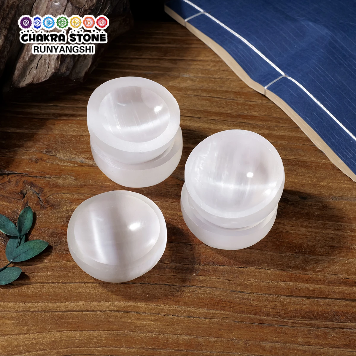 

1pc Natural Crystal Selenite Round Bowl Simple Style Decorations DIY Gift Home Decor Ideal Weddings Birthdays Anniversaries