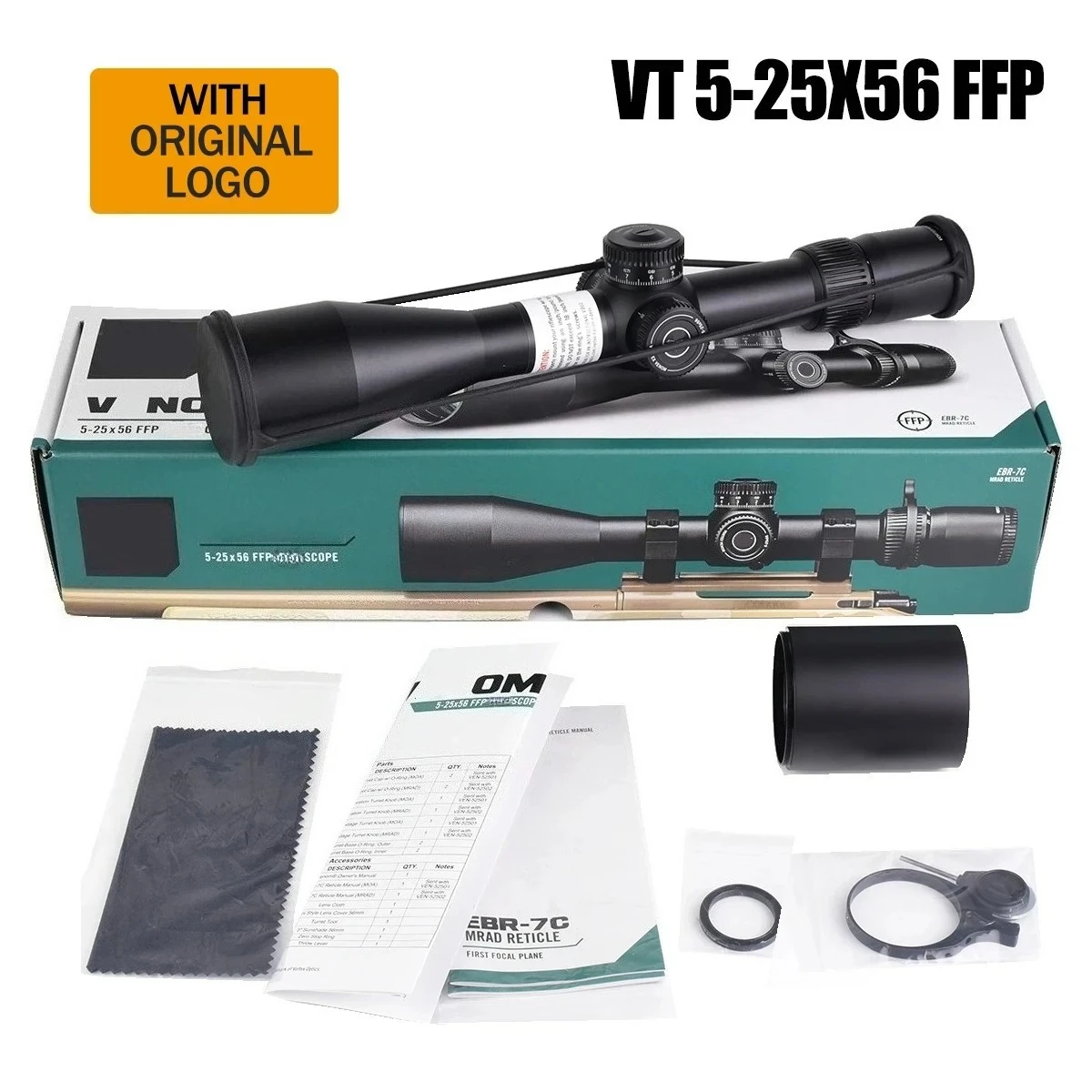 

Тактический прицел VT 5-25X56 (FFP) с сеткой EBR-7C (MRAD), прицелы 1-6X24, 1-8X24, 6-24X50 для охоты