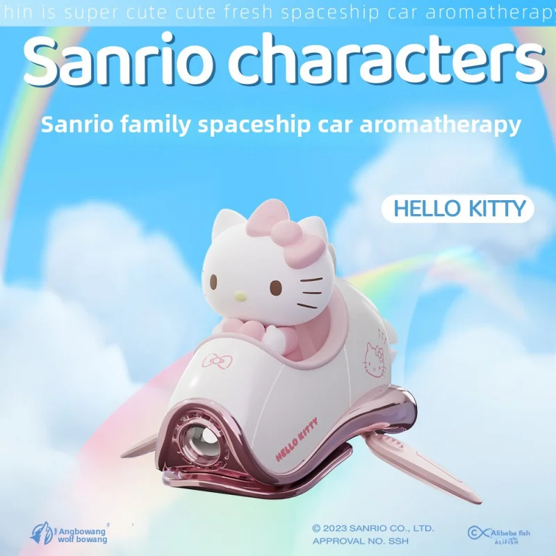 Автомобильный освежитель воздуха Sanrio Kuromi — милый зажим для вентиляции космического корабля, мультяшный очиститель воздуха, подарок для декора автомобиля (официальная лицензия)