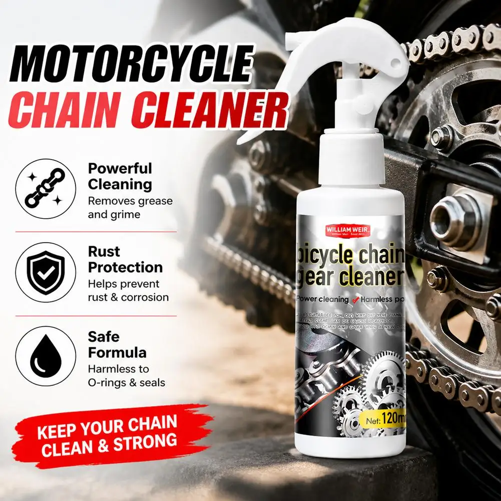 1/2pcs Bicycle Chain Degreaser 120ml Motorcycle Chain Cleaner Bicycle Chain Gear Cleaning Spray Bicycle Part Maintenance Agent