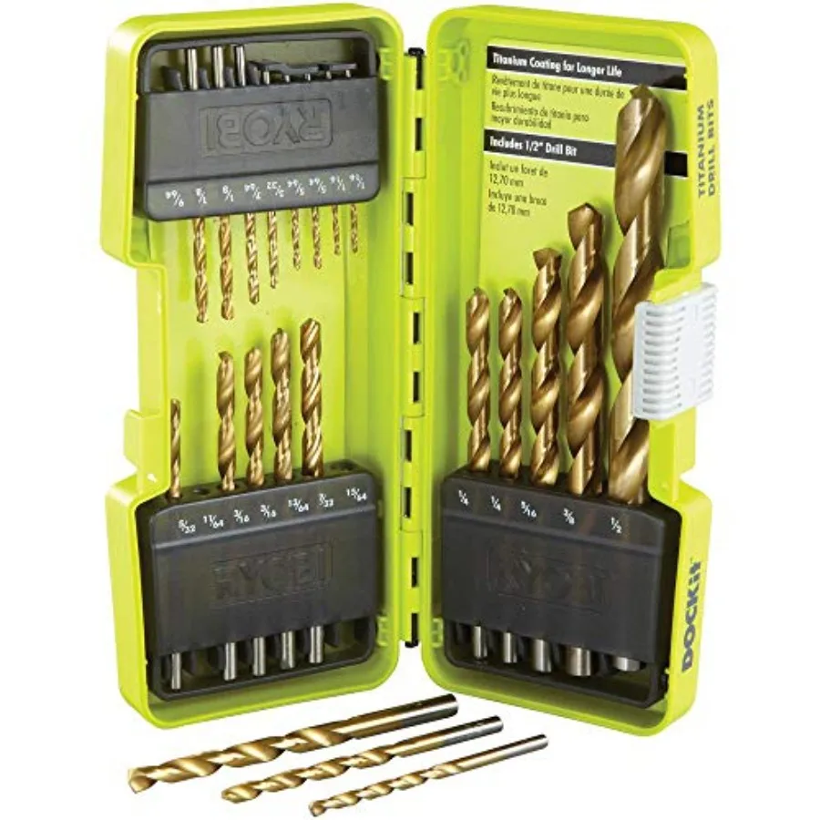 

21 PC. Titanium Drill Bit Set