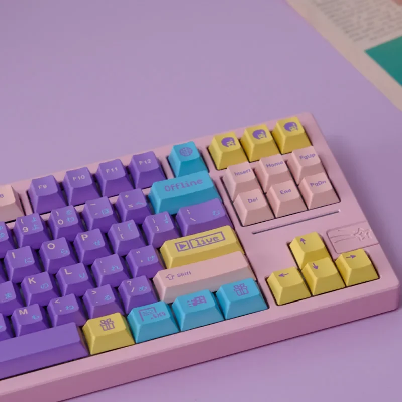 

151 клавиш, оригинальные сублимационные колпачки Candy PBT, подходящие для игровых механических клавиатур