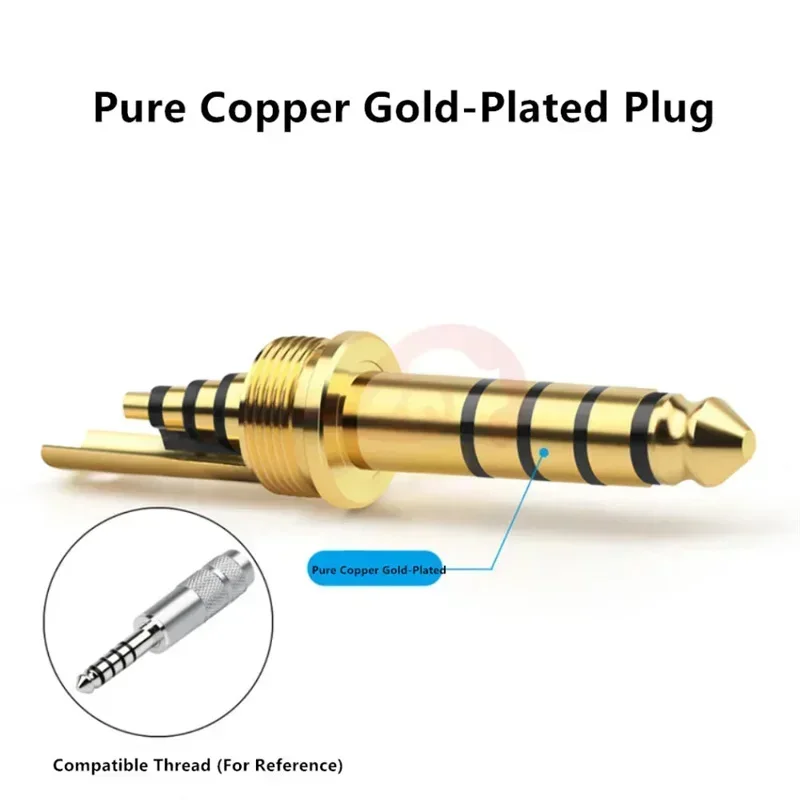 Consumer Electronics 4.4mm Jack Balanced Plug Soldering DIY Earphone Repair Wire Connector Audio Conector Speaker Terminal