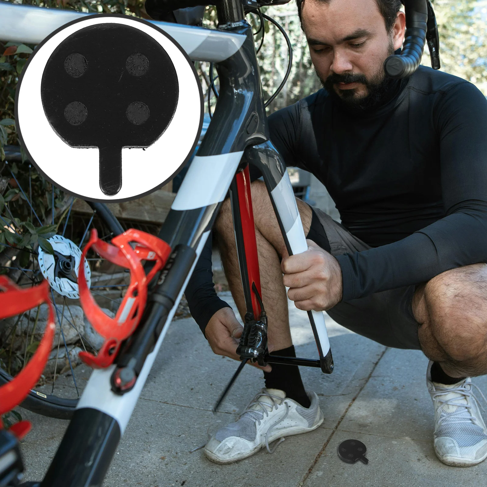 

Bike Brake Pads Replacement Half Plate Disc Brake Pad For Mountain Electric Bicycle Fitness Scooter Mechanical Brakes Wear