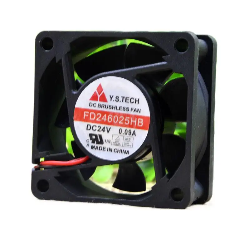 Y.s.tech Yuanshan Fd246025hb 6cm 6025 24V Industrial Computer Inverter Fan