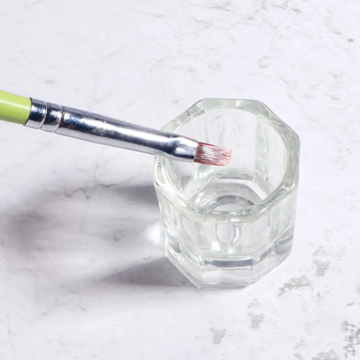 2個入り ミニネイルクリスタルガラスカップ 防塵収納ボックス 透明 蓋付き アクリル液体パウダー混合ネイルガラスカップ