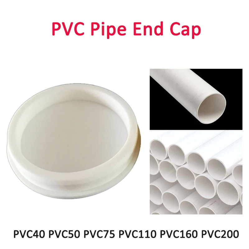 

1pcs 40-200mm PVC Pipe Cap Decor Cover Tube Insert Plug Water Stop Hose End Connectors Garden Irrigation Accessories Adapter