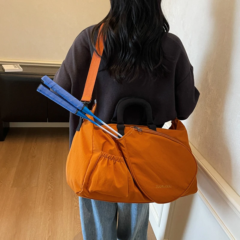 Women 36-55L Badminton Racquet Bag Dry Wet Separation Handheld Crossbody Shoulder Bags Large Capacity Lightweight Travel Bags