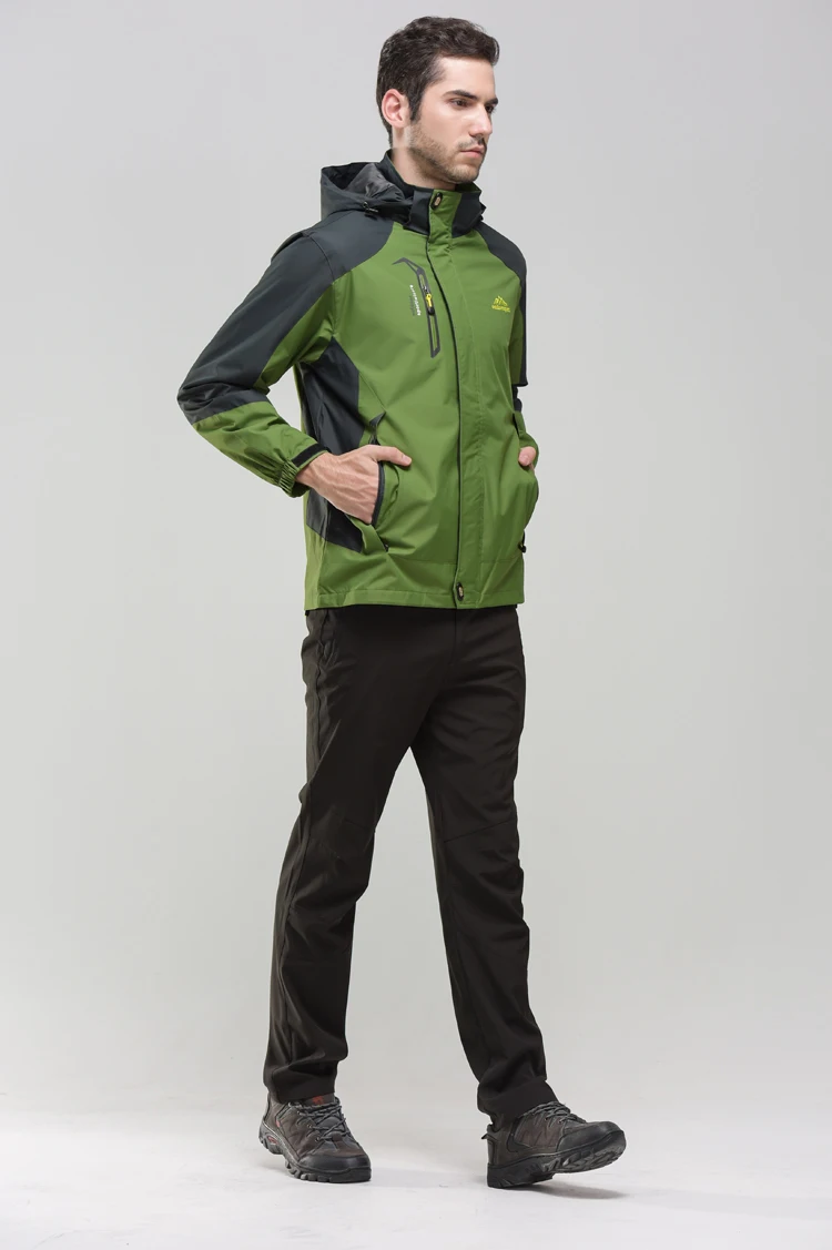 Outdoor Wanderjacken- und Hosensets für Herren Herbst Thermische Wasserdichte Winddichte Kapuzenjacken für Reisen, Bergsteigen und Camping – Detail 27