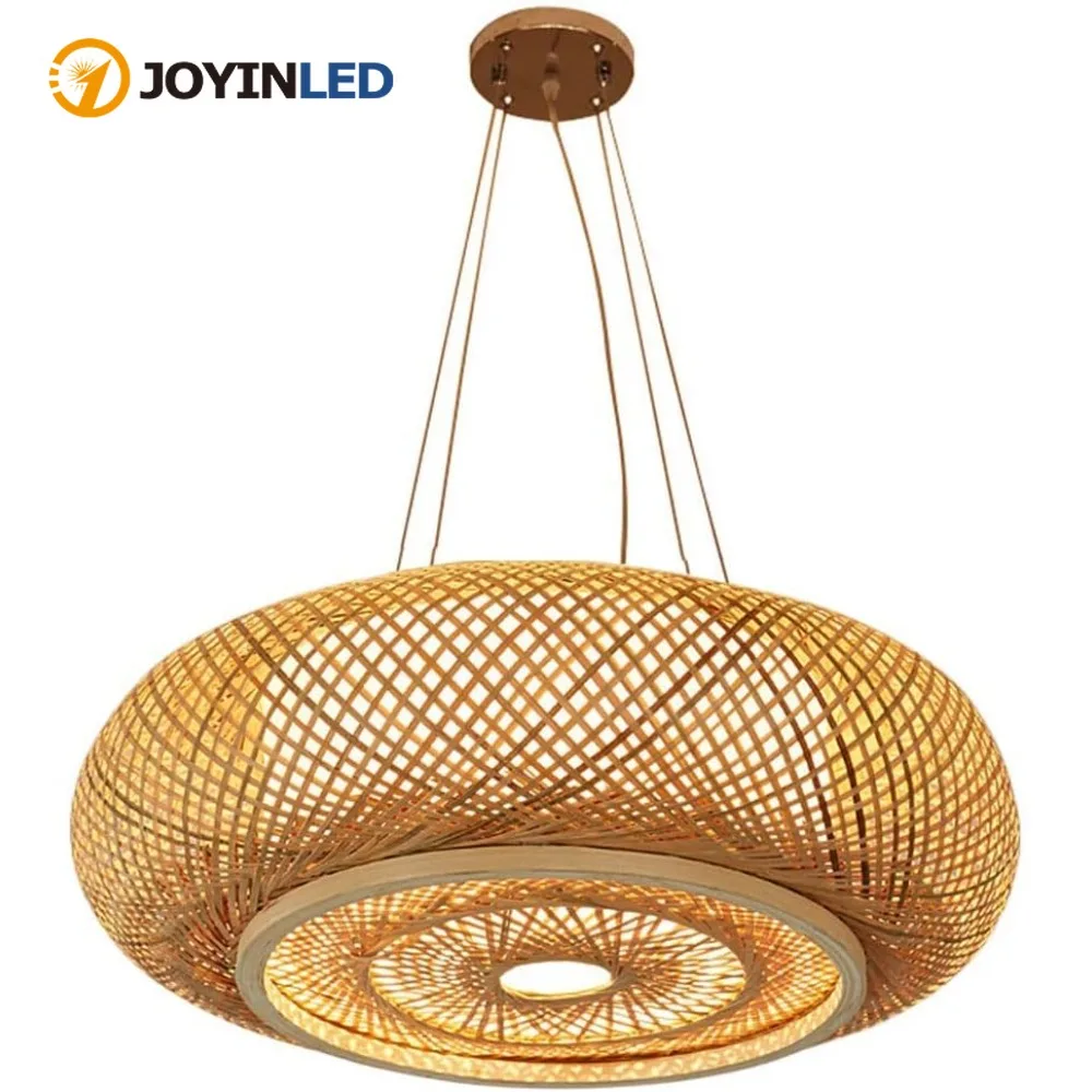 

Подвесные светильники JOYINLED в китайском стиле с бамбуковыми элементами, 50 см, для декора комнаты, спальни, кухни, ресторана, люстры, подвесные лампы