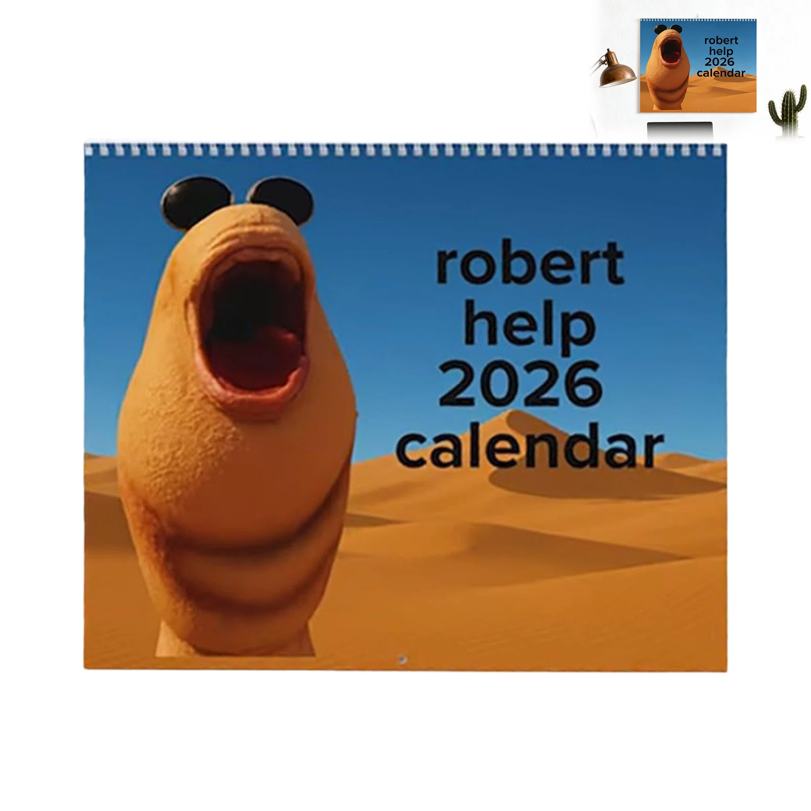 Marcus The Worm 2036, настенный календарь, забавный персонаж, стильный плакат, планировщик даты с подвесной металлической втулкой для домашнего офиса, общежития