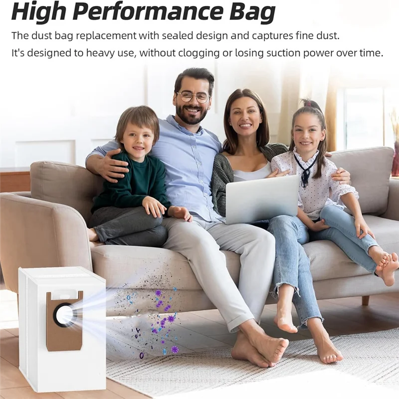 

AT44-14PCS Dust Bags Replacement For Eufy Omni S1 Pro Robot Vacuum Cleaner Large Capacity Vacuum Dust Collecting Bags