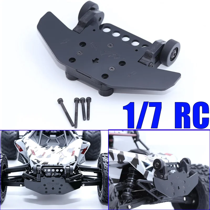 Nylon Black Front Collision Prevention and Protection for 1/7 ARRMA RC FIRETEAM 6S 4X4 Buggy Car ARA7618