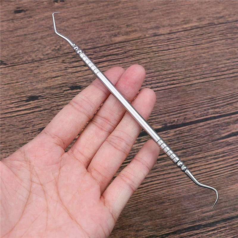 

1PCS Double Ends Dentist Teeth Clean Hygiene Probe Hook Pick Stainless Steel Dental Tool Products Dental Instrument