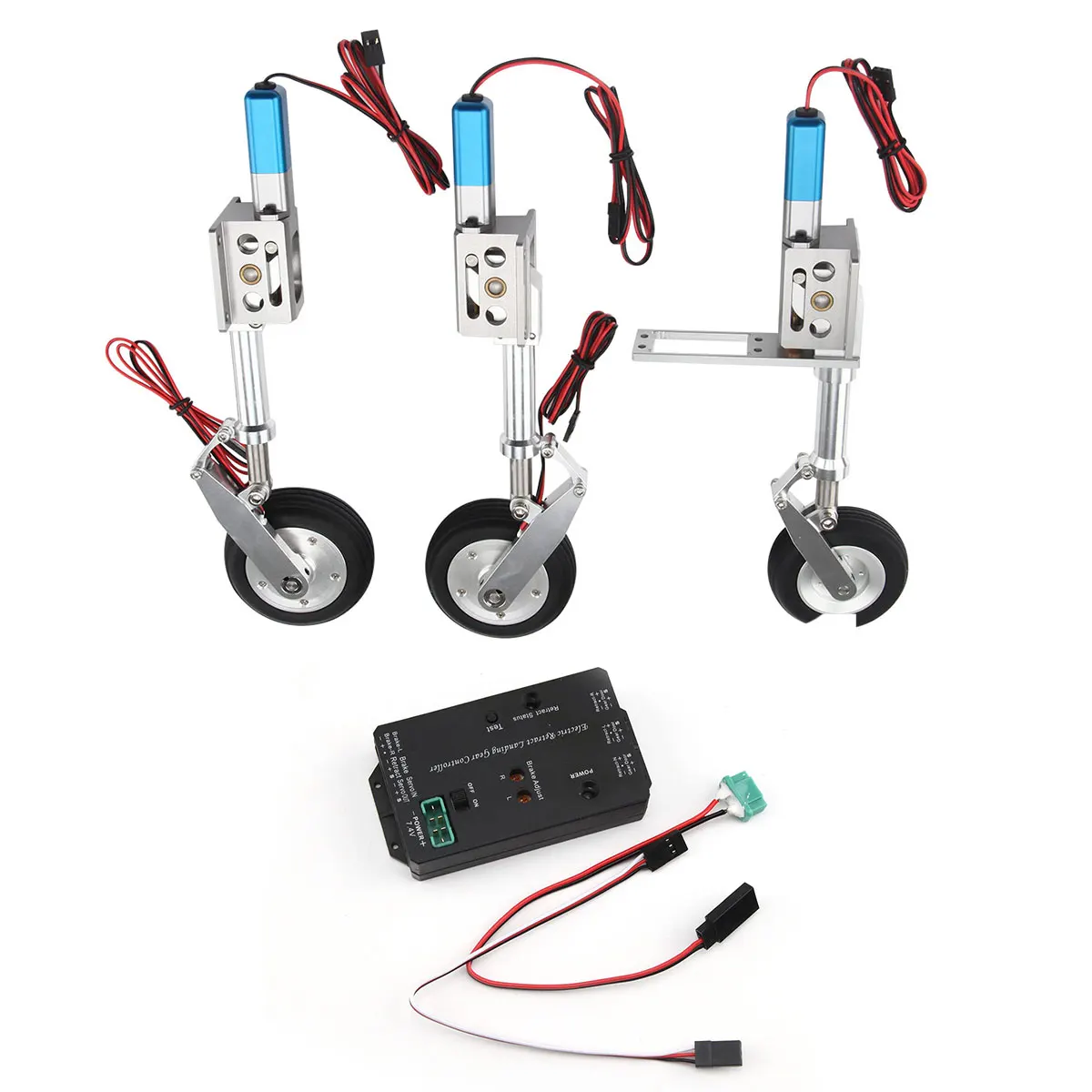 1 Set CYS-R2290 Electric Retract Landing Gear With Wheel Controller Plate Brake System For RC Airplane