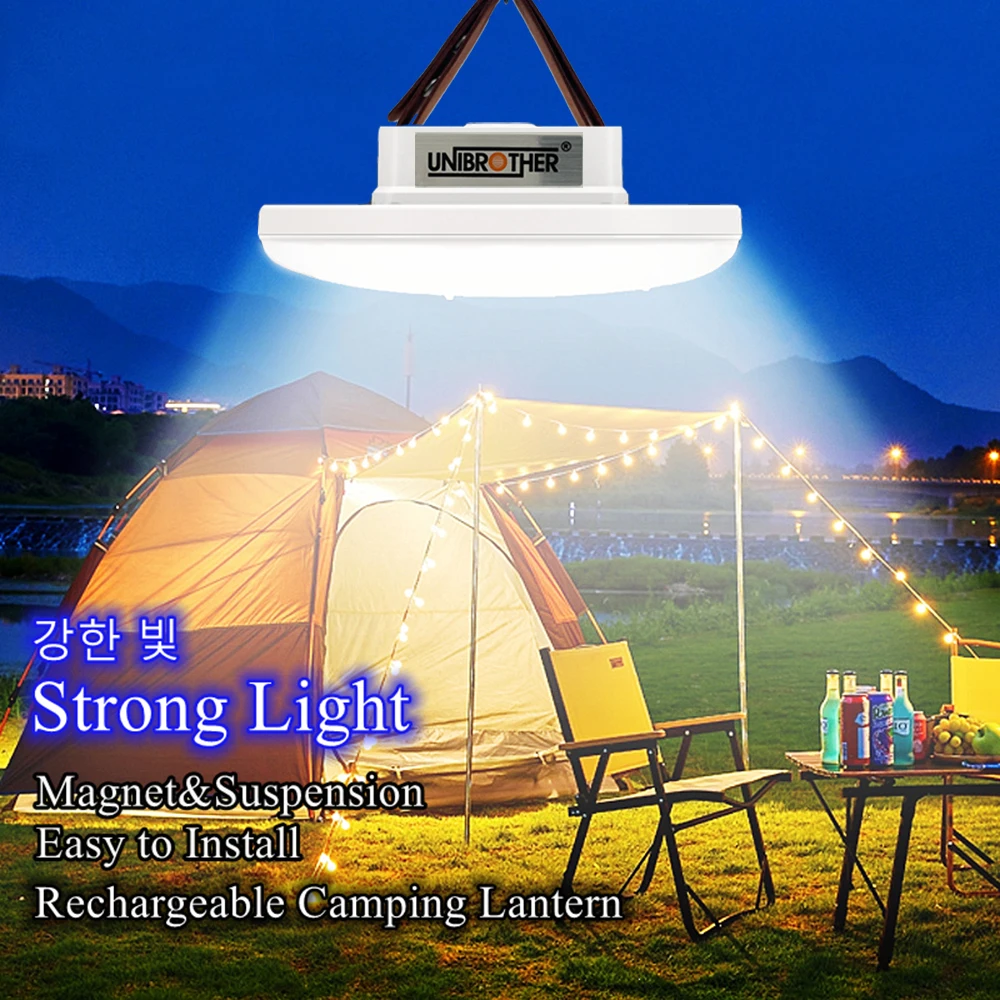 13500mAh LED Rechargeable Camping Lantern Magnet Strong Light 8hours+ Zoom Portable Flashlights Tent Lights Work Repair Lighting